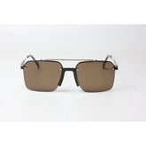 بالمان - 1302 - بني فاتح - فضي - خفيف الوزن - معدن - مربع - نظارات شمسية - نظارات طبية